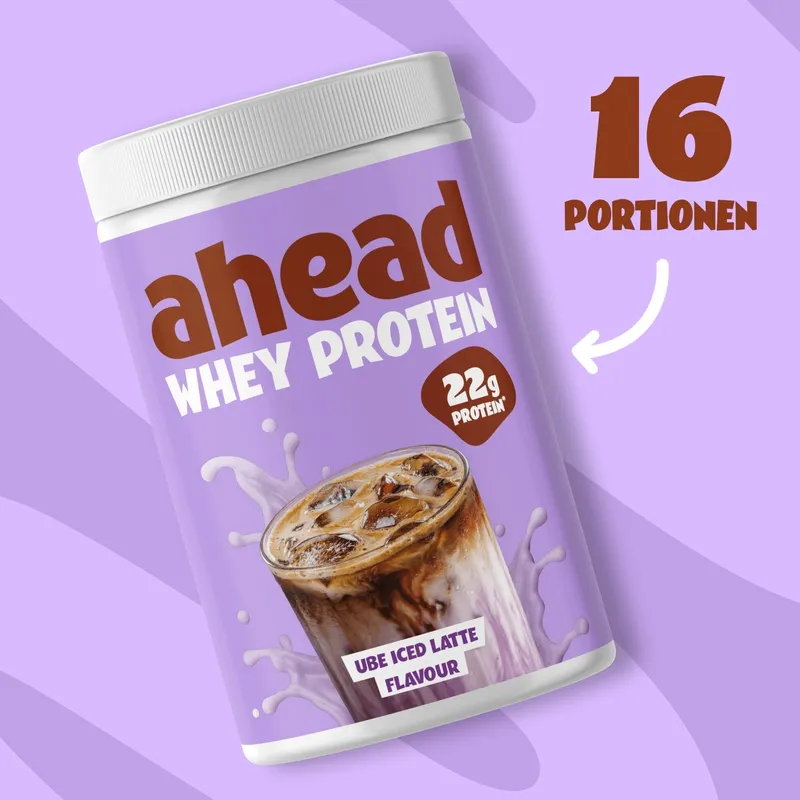 Whey Protein Ube Iced Latte