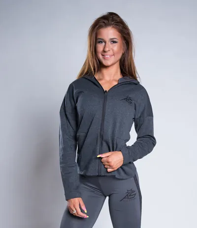 Hoody Zipper melange