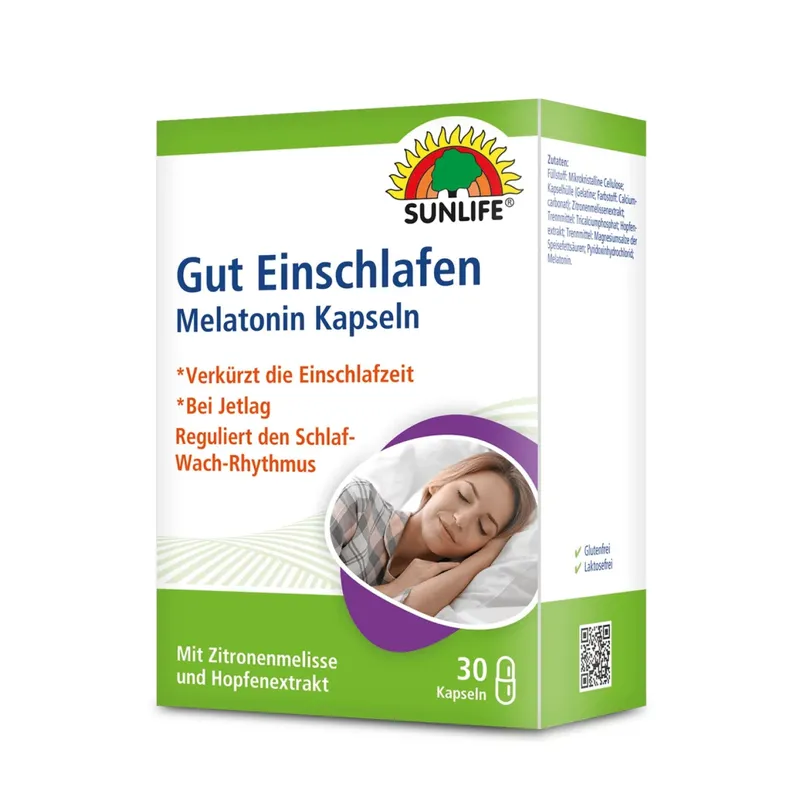 SUNLIFE Melatonin Gut Einschlafen Kapseln (30 Stk.)