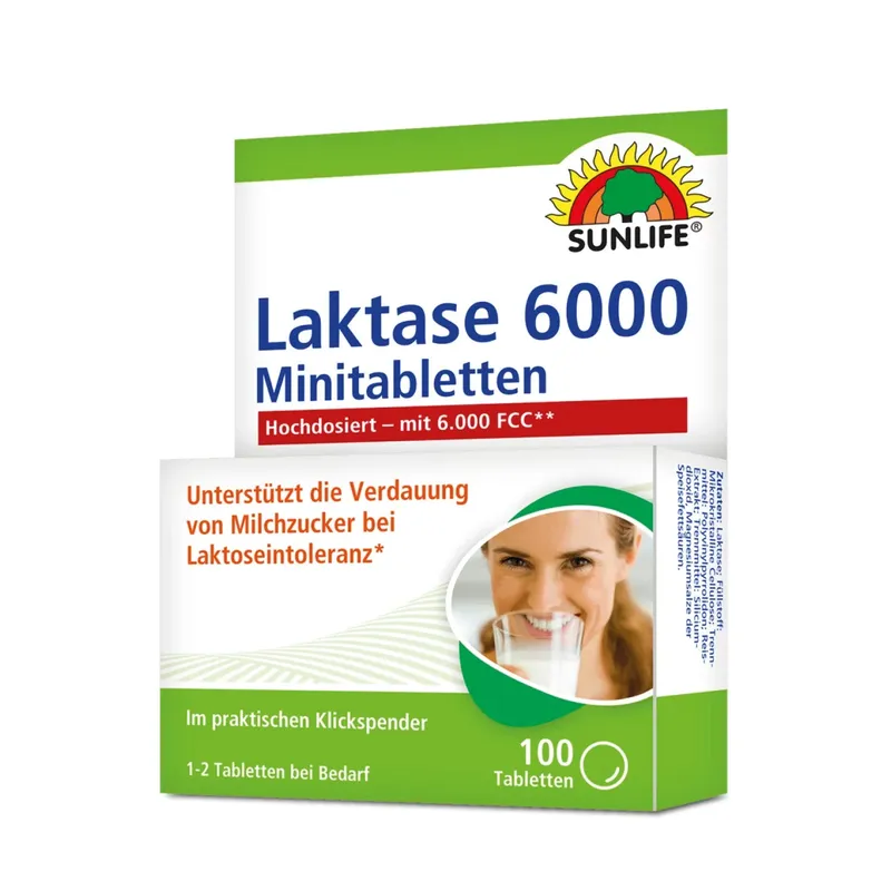SUNLIFE Laktase 6.000 FCC Klickspender (100 Stk.)