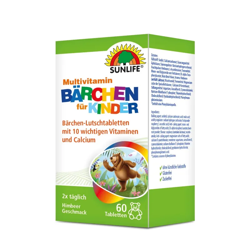 SUNLIFE Multivitamin Bärchen Lutschtabletten (60 Stk.)