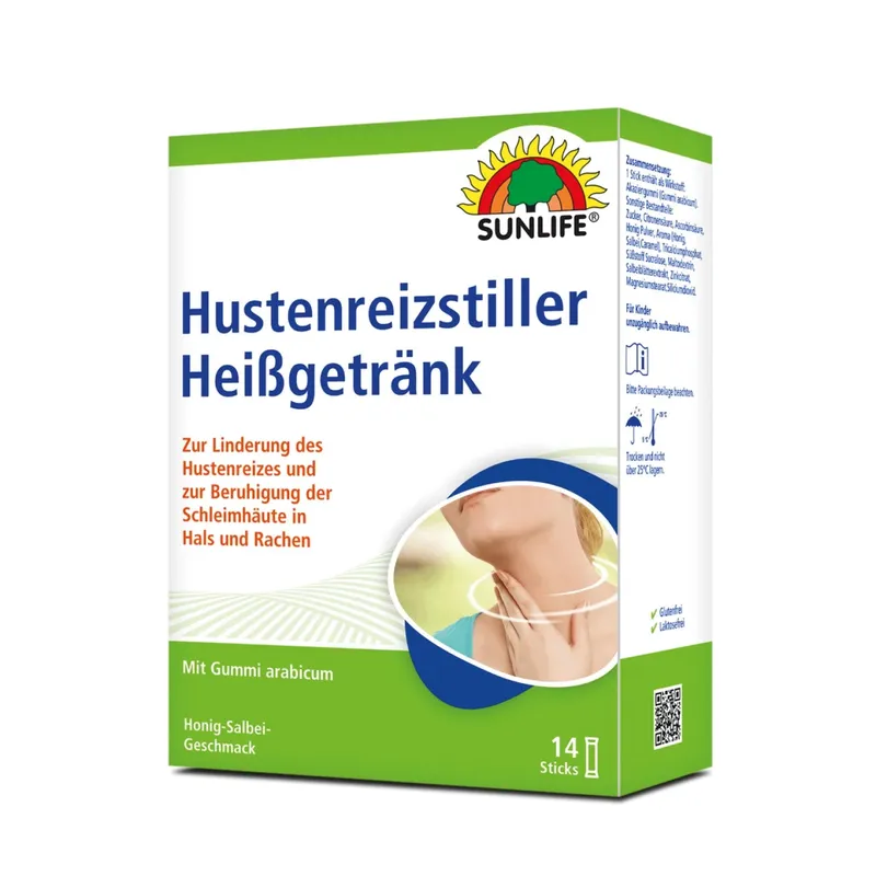 SUNLIFE Hustenreizstiller Heißgetränk (14 Sticks)