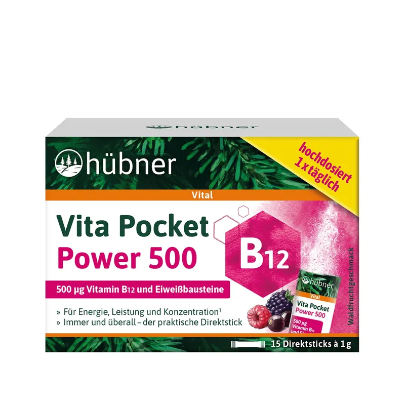 Hübner Vitamin B12 Vita Pocket Power 500 (15 Stk.)