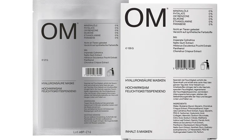 OM Hyaluronsäure Masken Vorteilspackung