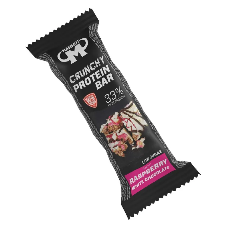 Mammut Nutrition Crunchy Protein Bar (12x45g) Raspberry White Chocolate – 540 g
