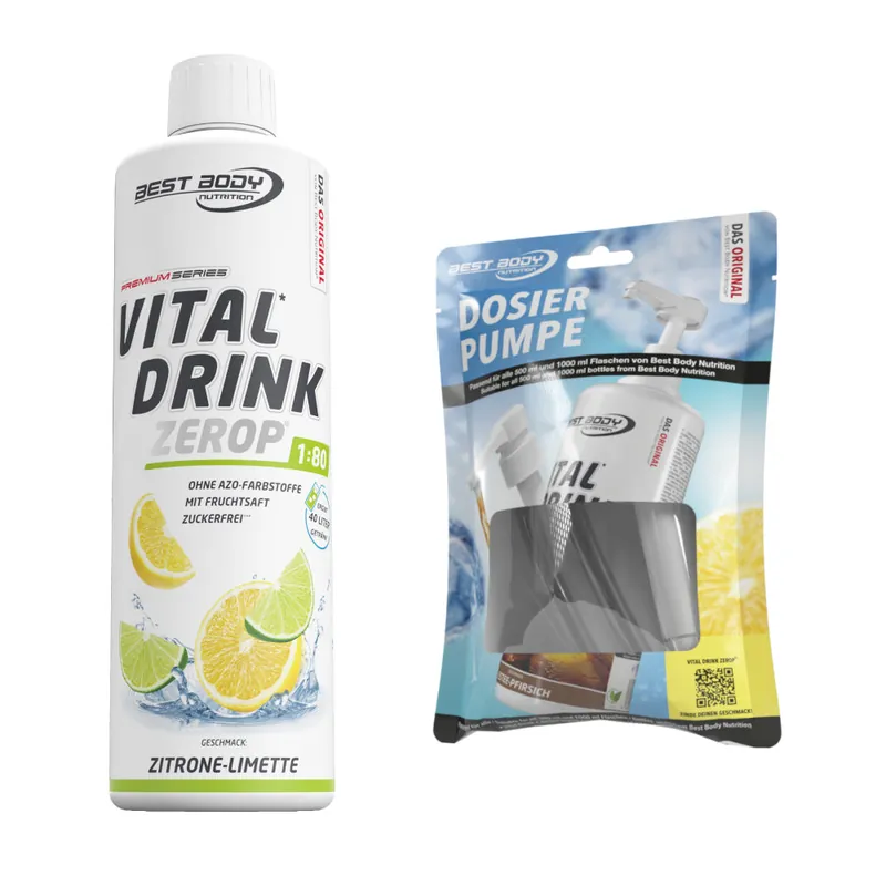 0,5 L Vital Drink Zerop Bundle Dosierpumpe / Cola Orange