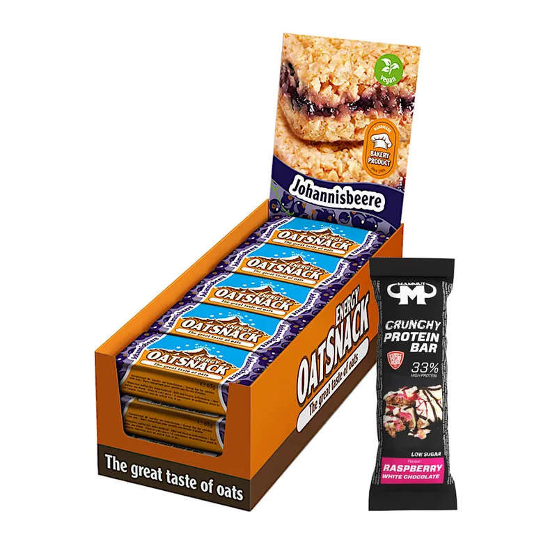 15 x 65 g Oat Snack Bundle Protein Bar (Raspberry White Chocolate) / Johannisbeere
