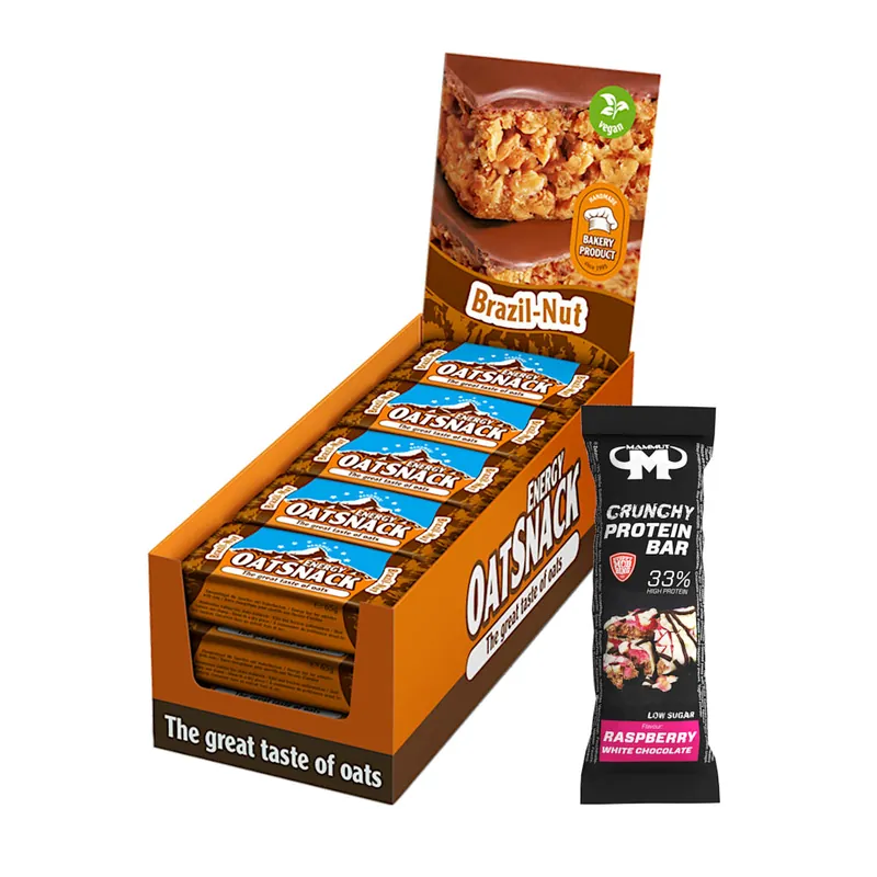 15 x 65 g Oat Snack Bundle Protein Bar (Raspberry White Chocolate) / Brazil-Nut