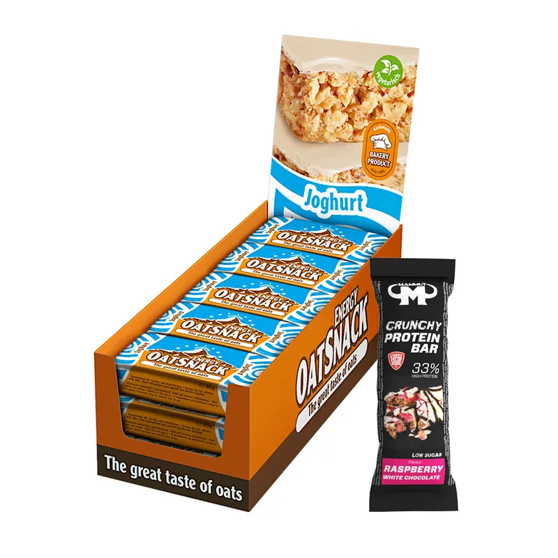 15 x 65 g Oat Snack Bundle Protein Bar (Raspberry White Chocolate) / Joghurt