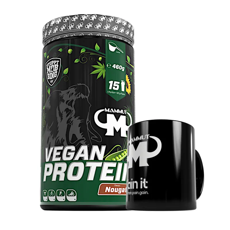 460 g Mammut Vegan Protein Bundle Protein Shaker / Nougat