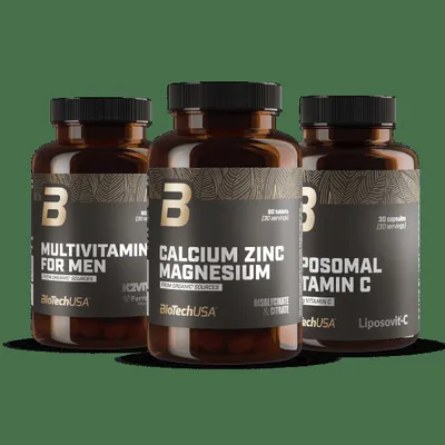 Multivitamin For Men + Calcium Zinc Magnesium + Liposomal Vitamin C from organic sources