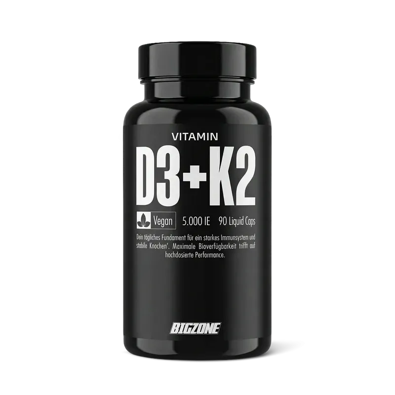 Big Zone - Vitamin D3 + K2 Liquid Caps - 90 Kapseln