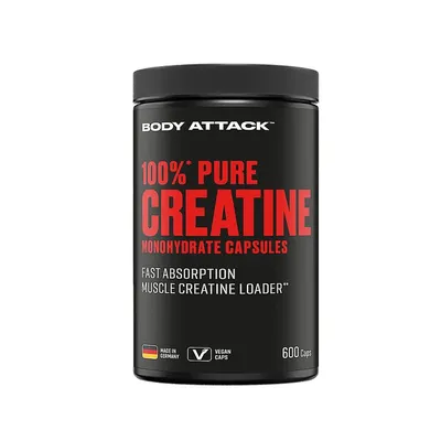 Body Attack | 100% Pure Creatine 600 Kapseln