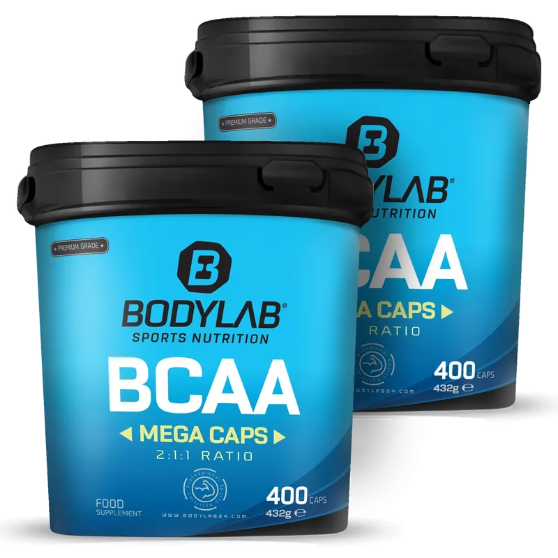 2 x BCAA Mega Caps (je 400 Kapseln)