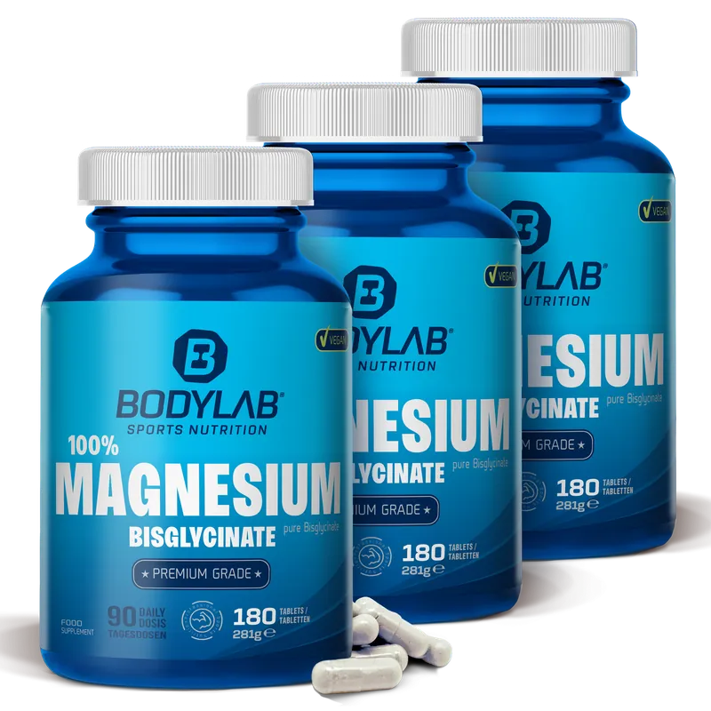 3 x 100% Magnesium Bisglycinate (180 Tabletten)