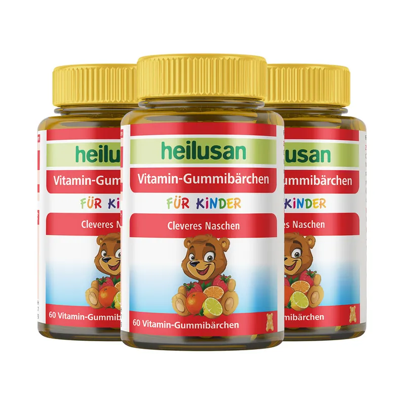 Dreierpack Heilusan Vitamin Gummibärchen (3x60 Stück)
