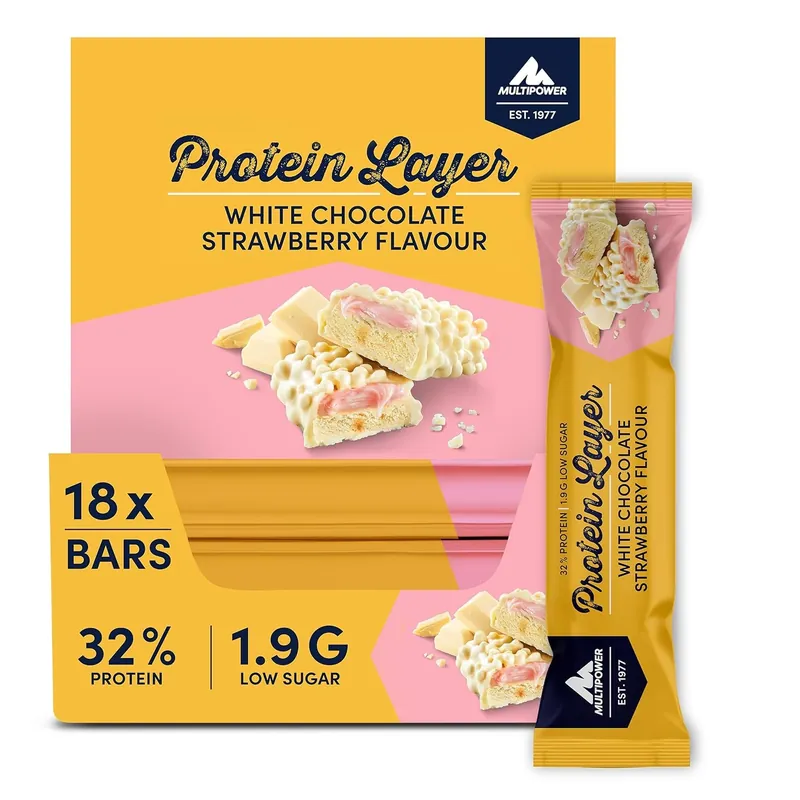Multipower Protein Layer (18x50g) White Chocolate Strawberry