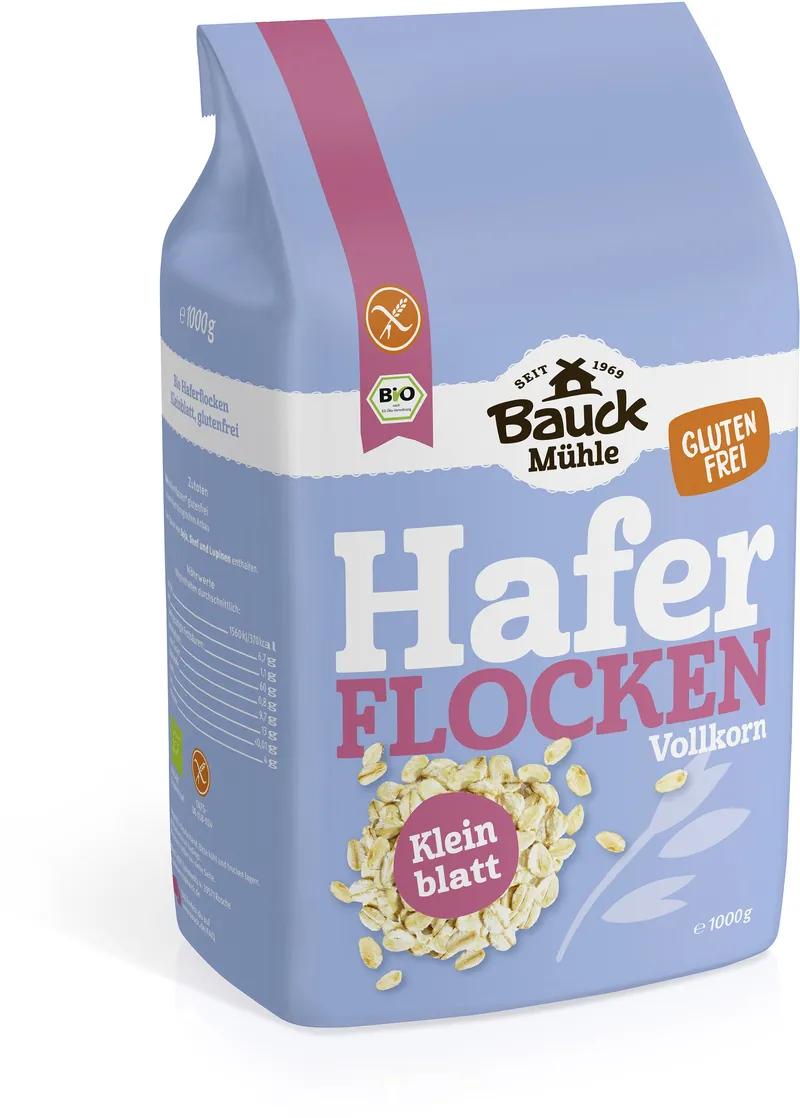 Bauckhof Haferflocken Kleinblatt glutenfrei bio (1000g) – 1000 g