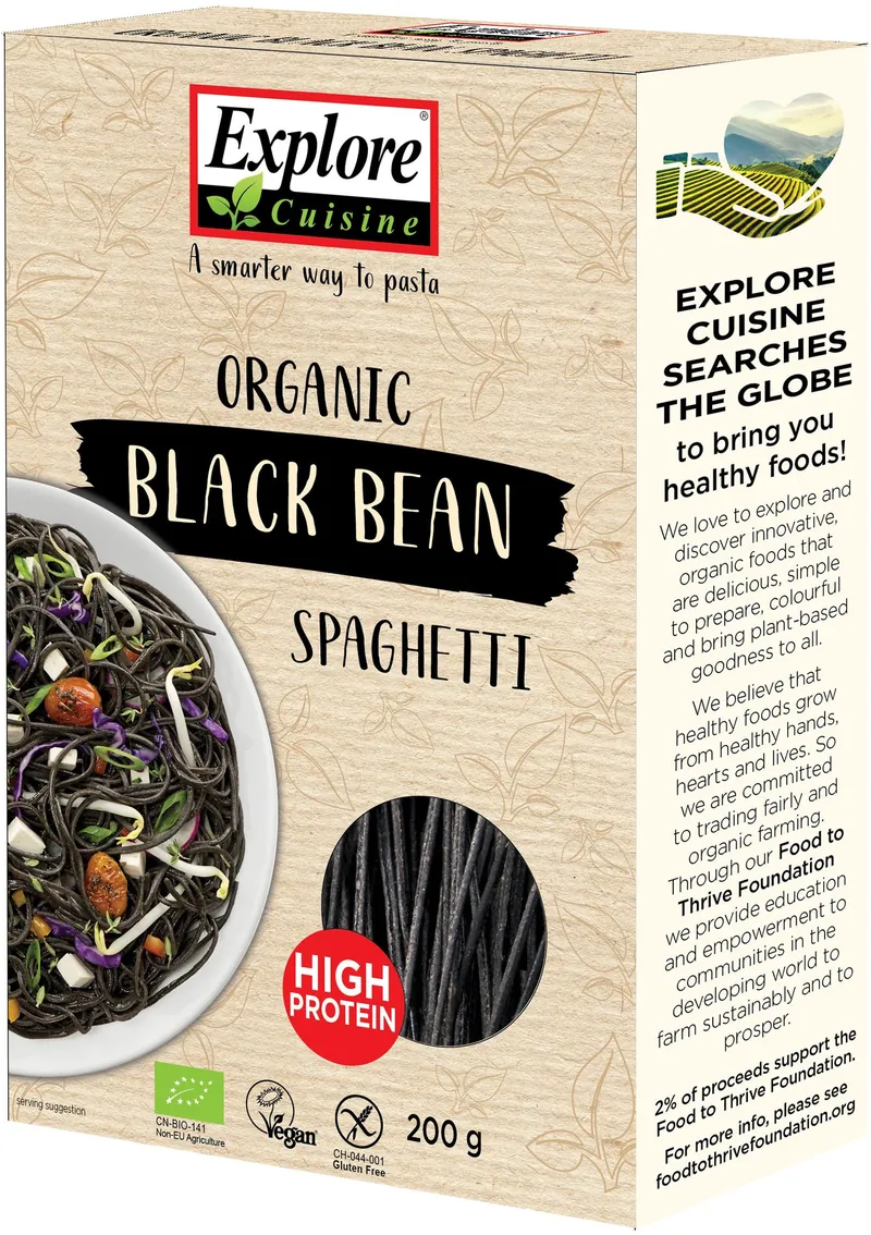 EXPLORE CUISINE Spaghetti schwarze Bohnen bio (200g) – 200 g
