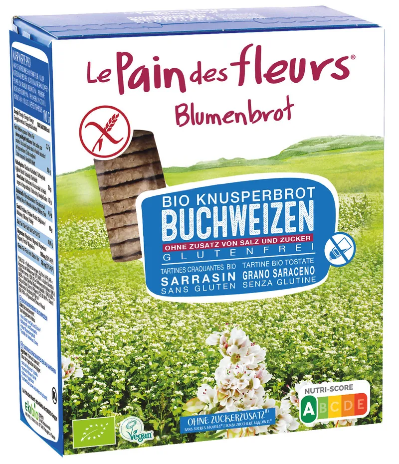 Blumenbrot Buchweizen ohne Zusatz von Zucker ohne Salz bio (150g)