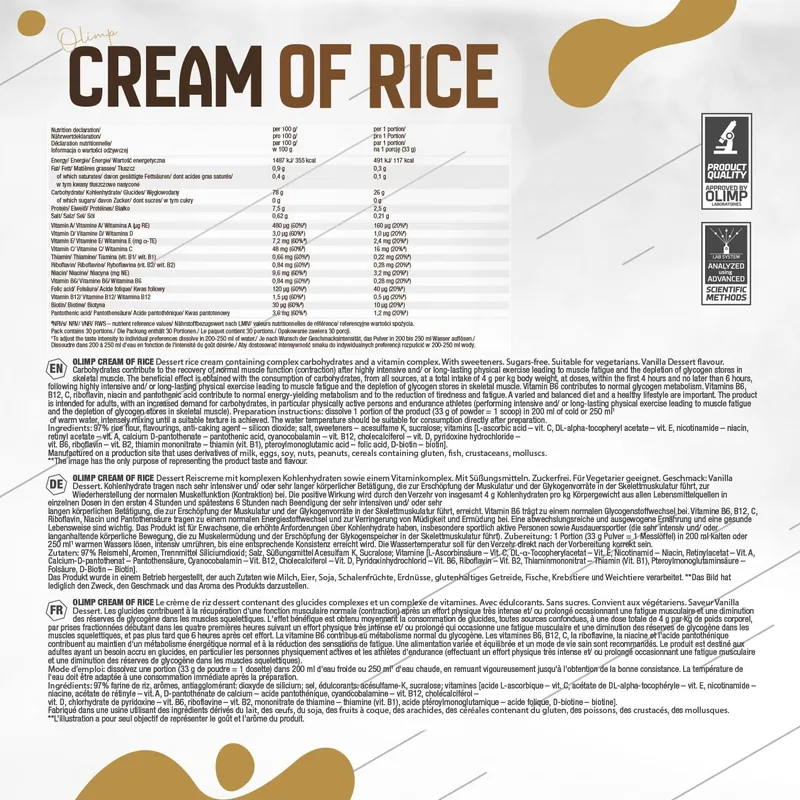 Olimp Cream of Rice (1000g) Chocolate – 1000 g