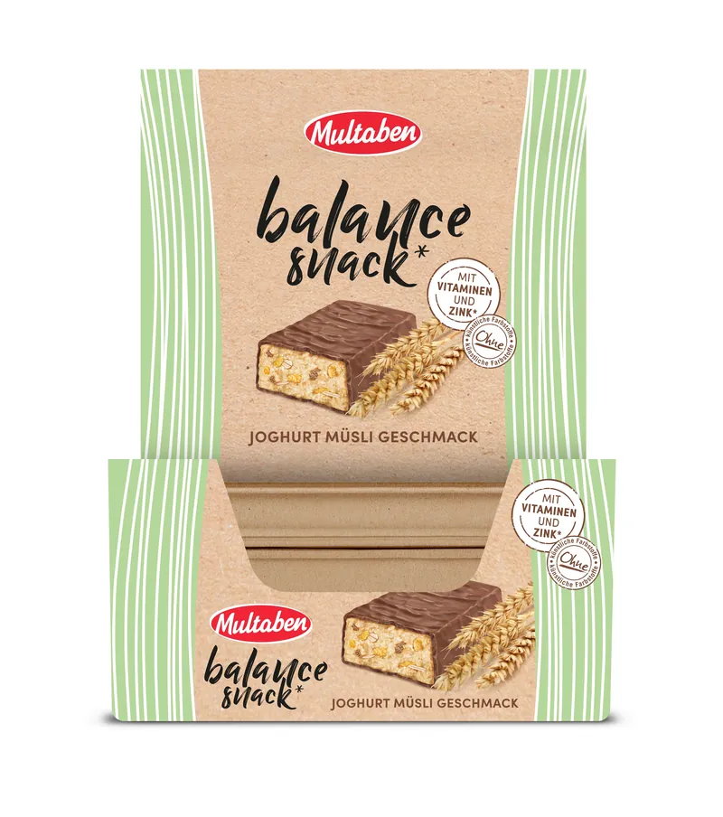 MULTABEN Balance Snack Riegel (18x38g) Erdbeer-Vanille – 684 g