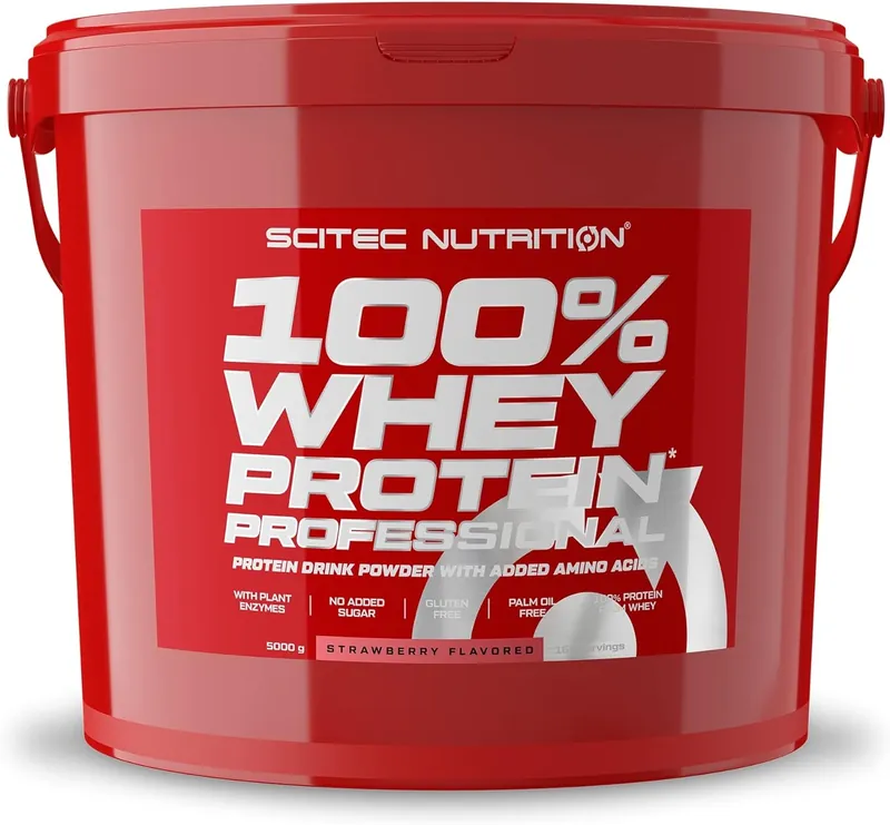 SCITEC NUTRITION 100% Whey Protein Professional (5000g) Erdbeere – 5000 g