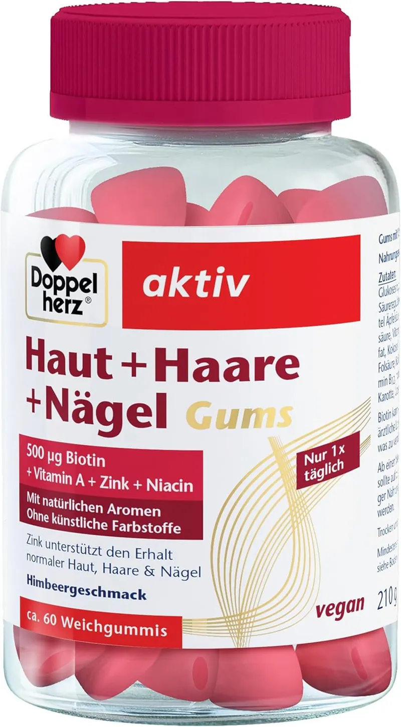 Doppelherz Haut + Haare + Nägel (60 Gums) – 60 g