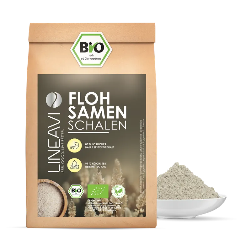 LINEAVI Flohsamenschalen Bio (1000g) – 1000 g