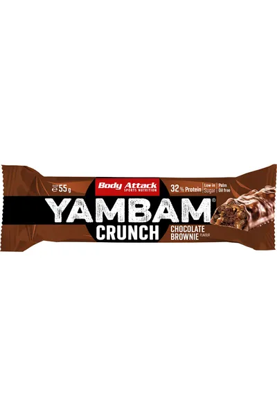 Body Attack  - YamBam Crunch Riegel - Karton 15 x 55g