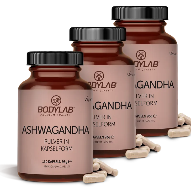 3 x Ashwagandha Pulver in Kapselform (3 x 150 Kapseln)