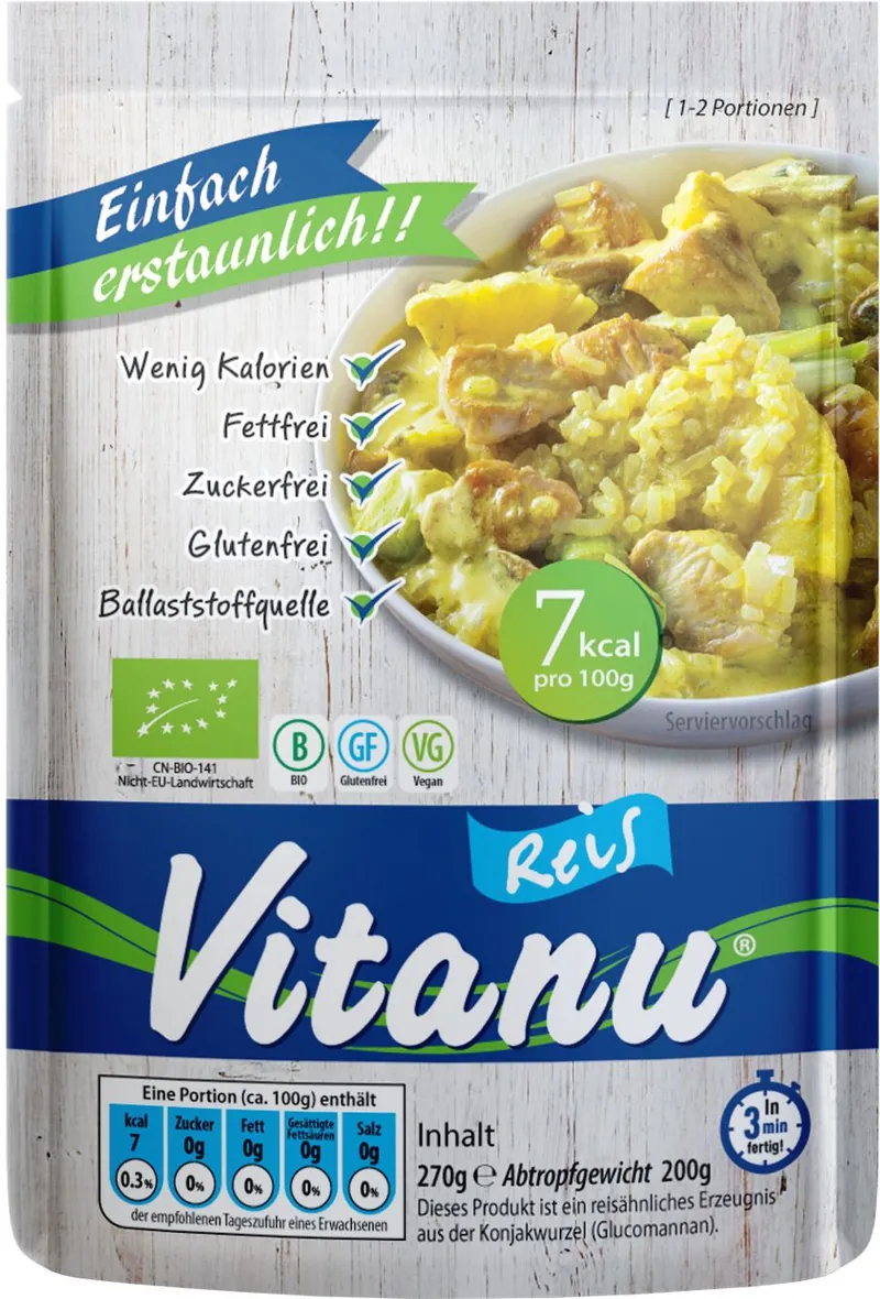 Bio Konjak auf Reis Art (270g)