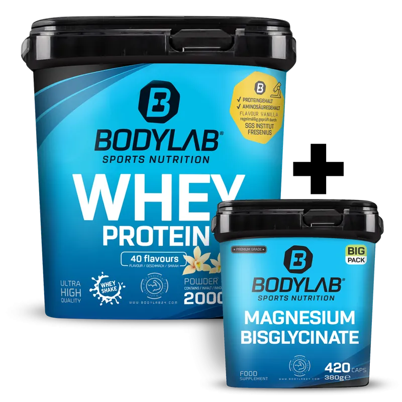 Whey + BIG PACK Magnesium Bisglycinate (420 Kapseln)
