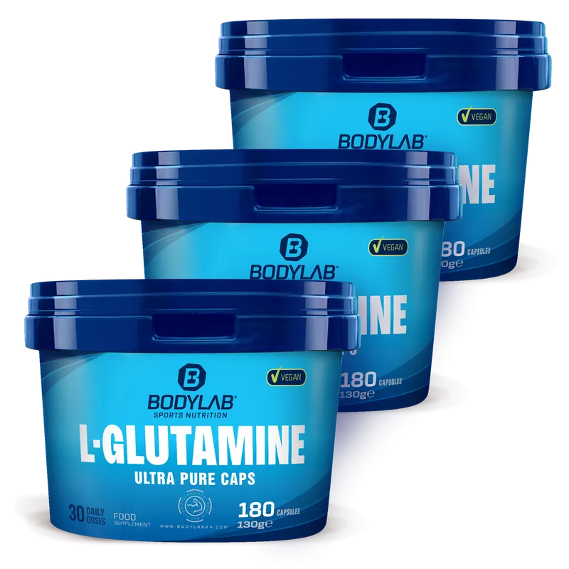 3 x Bodylab L-Glutamin (je 180 Kapseln)