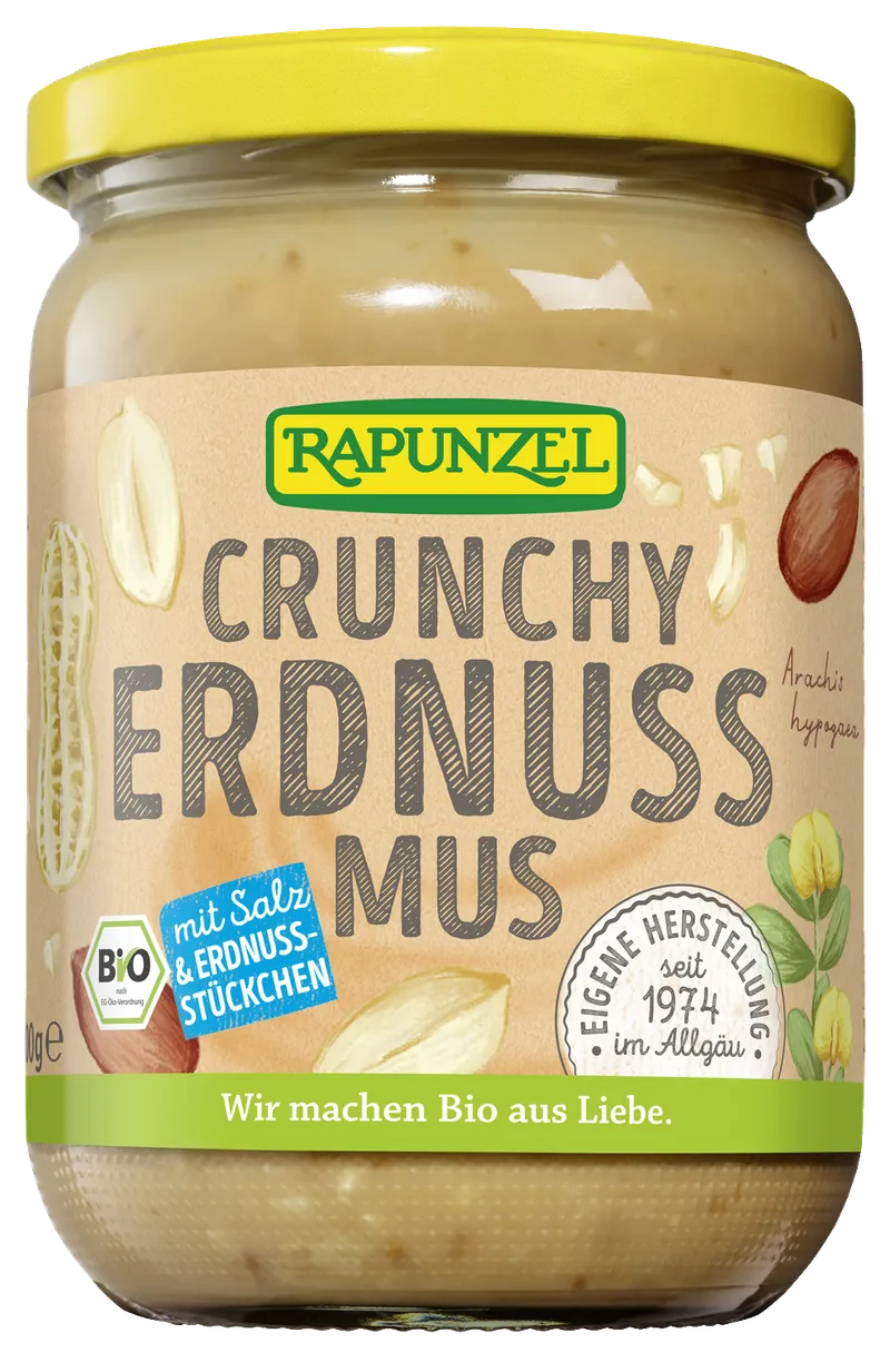 RAPUNZEL Erdnussmus Crunchy mit Salz bio (500g) – 500 g