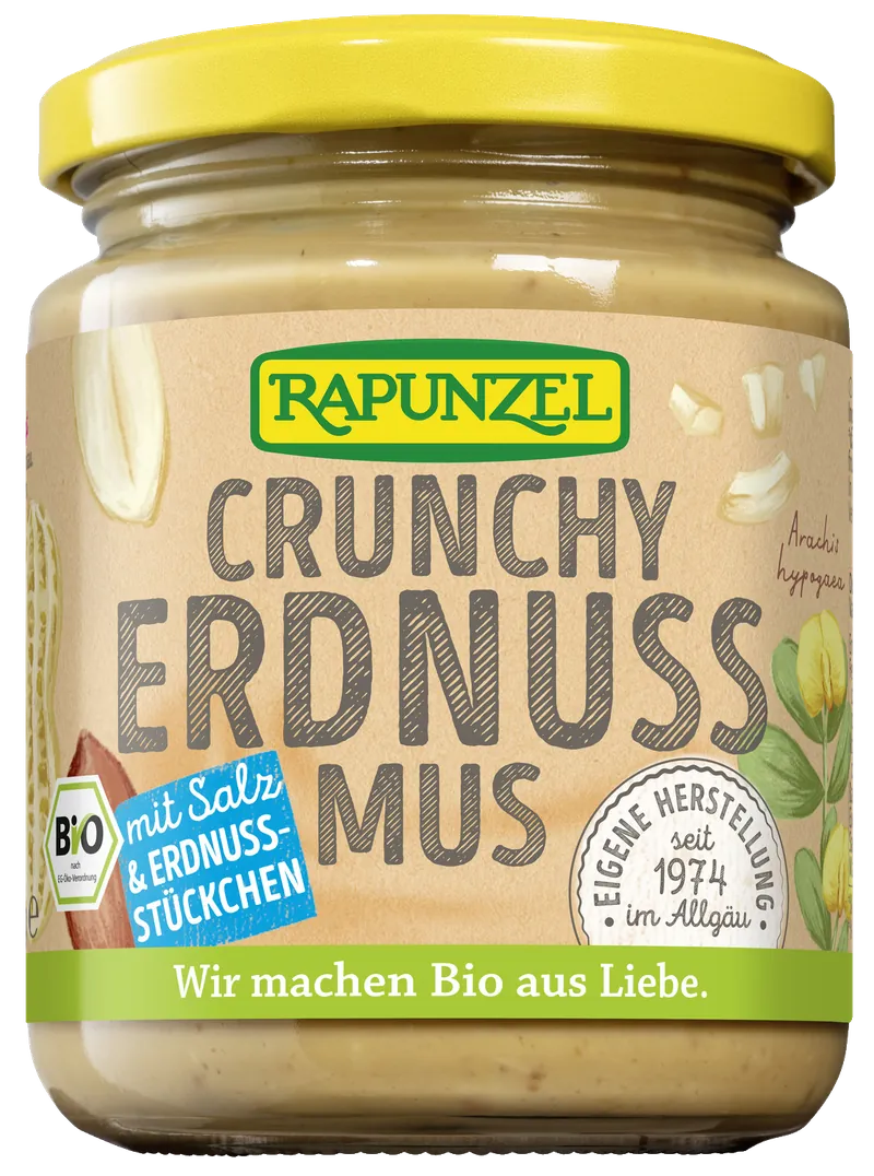 Erdnussmus Crunchy mit Salz bio