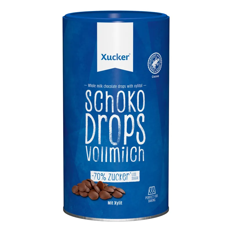 Xucker Schokodrops Vollmilch mit finnischem Xylit – 200 g