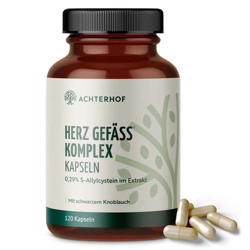 Herz Gefäß Komplex mit schwarzem Knoblauch (120 Kapseln)
