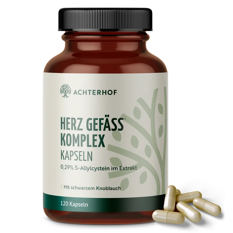 Herz Gefäß Komplex mit schwarzem Knoblauch (120 Kapseln)