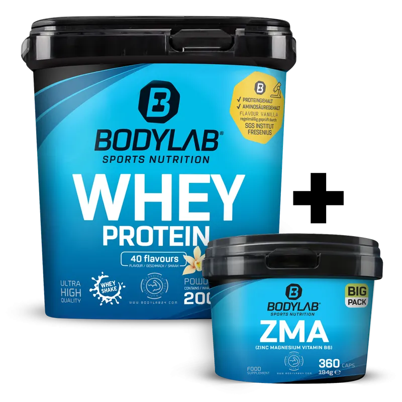 BODYLAB Whey + BIG PACK ZMA (360 Kapseln) – 2000g