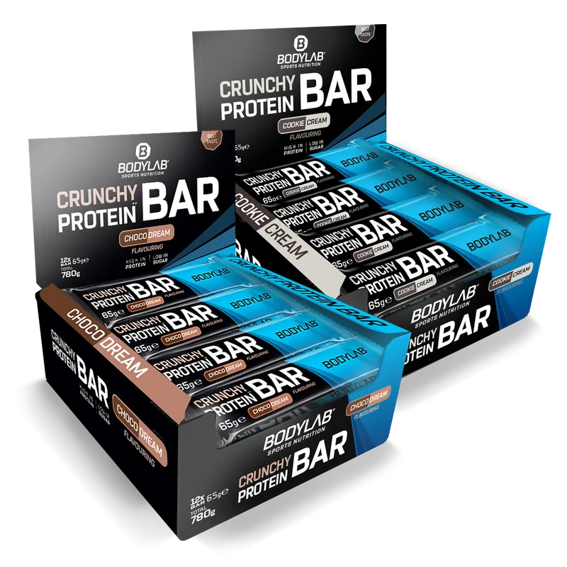 BODYLAB 2 x Crunchy Protein Bar Deluxe (je 12x65g) – 780g