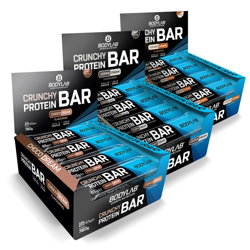 3 x Crunchy Protein Bar Deluxe (je 12x65g)