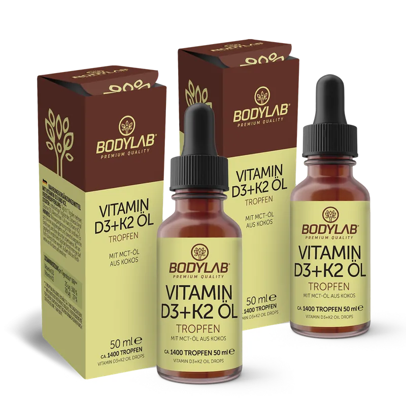 2 x Vitamin D3 + K2 Öl Tropfen (2 x 50ml)