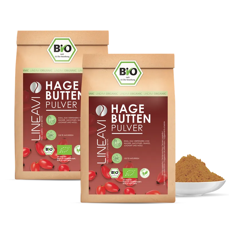 LINEAVI Doppelpack: Hagebuttenpulver bio (2x1000g) – 2000g