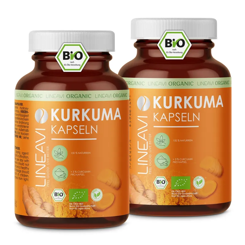 Doppelpack: Bio Kurkuma Kapseln (2x180 Kapseln)