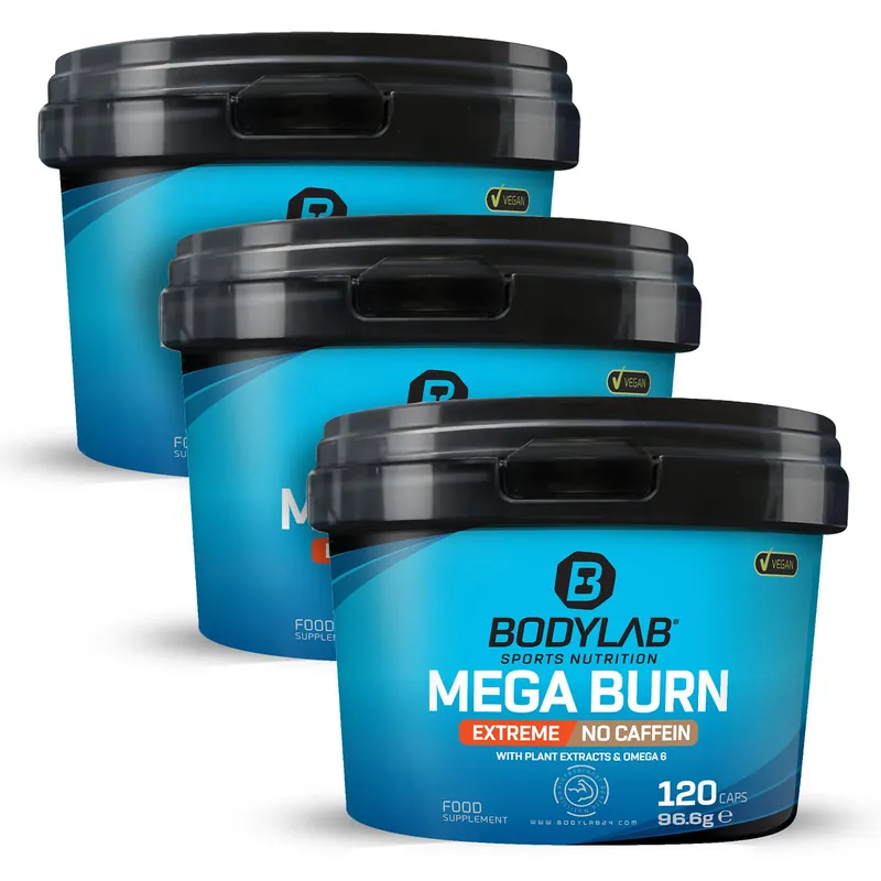 3 x Mega Burn Extreme NO Caffein (120 Kapseln)