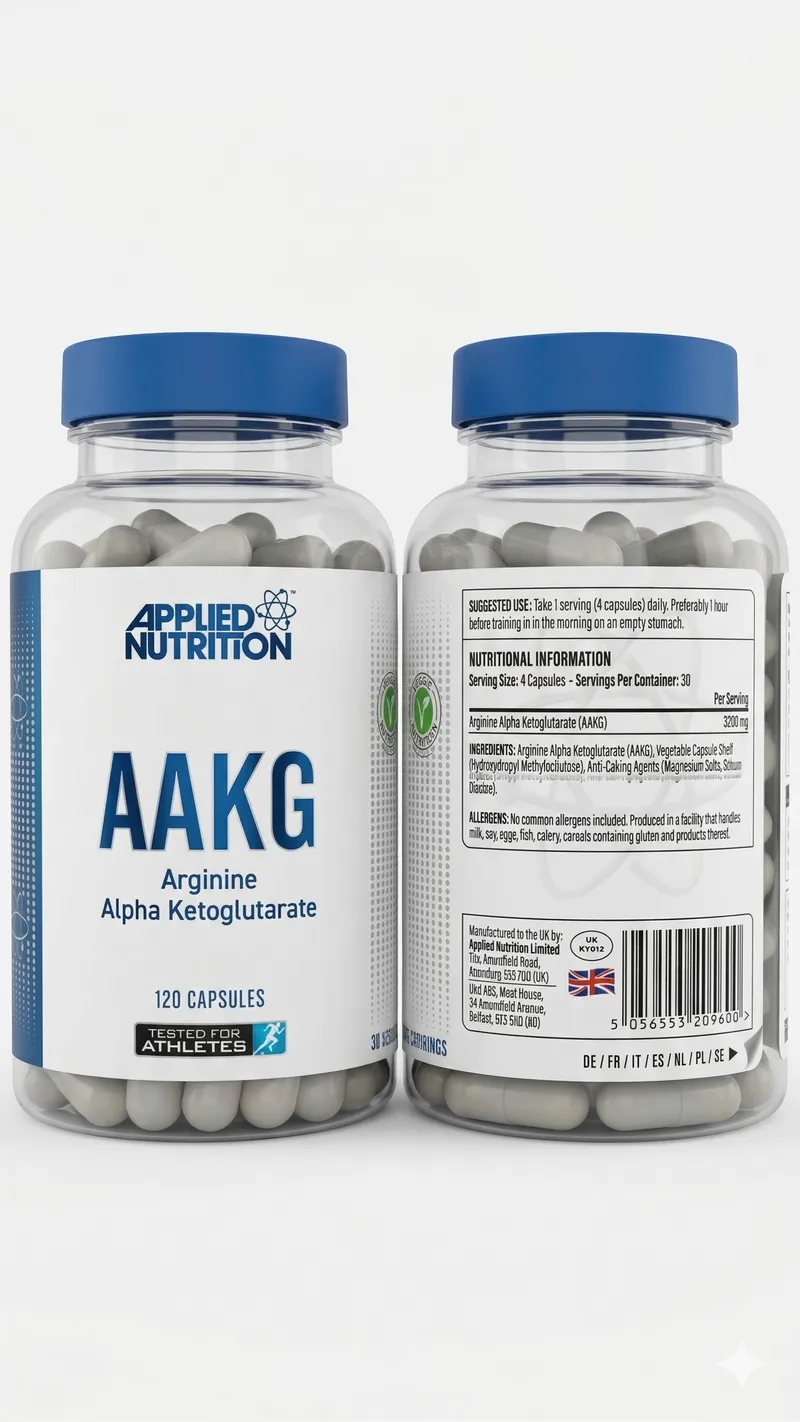 Applied Nutrition AAKG – 120 Kapseln | 3.200 mg pro Portion