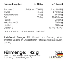 Omega 3-6-9 – 100 Softgel-Kapseln