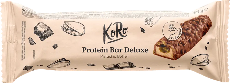 Proteinriegel 25%, Deluxe mit Pistazienbutter, 55 g