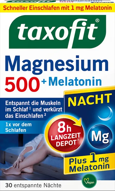 Magnesium Nacht 500 + Melatonin Tabletten 30 St, 47,9 g